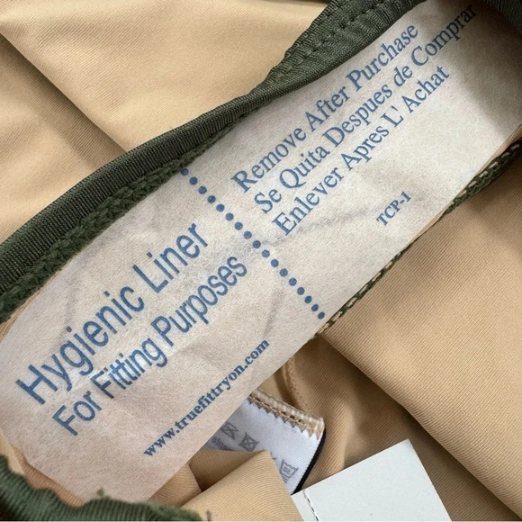 NWT Cotton On High Waisted Cheeky Bikini Smoothing Bottom Khaki Shimmer Size XS - Picture 6 of 10